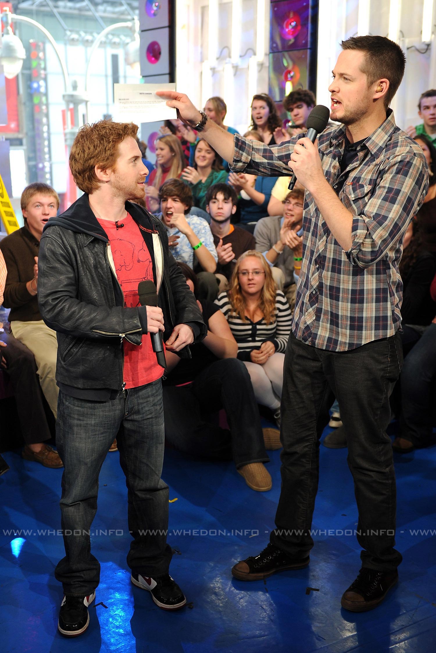 Actor Seth Green appears onstage during MTV's Total Request Live